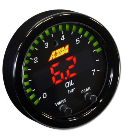 AEM X-Series Oil Pressure Gauge Kit - 0-100psi - UNIVERSAL