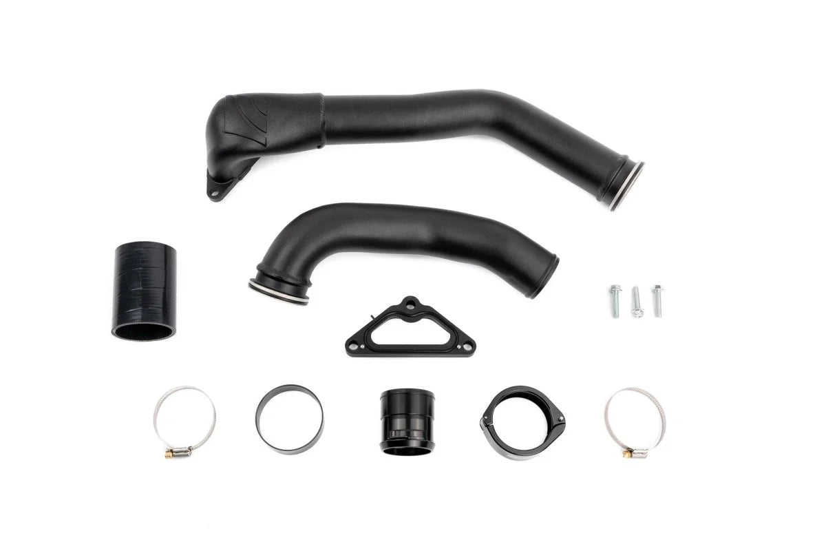 AMS Performance Charge Pipe Kit Black For Use W/ Aftermarket Top Mount - 2022+ WRX, 2019-2024 Ascent, 2019-2025 Outback, 2020-2022 Legacy XT