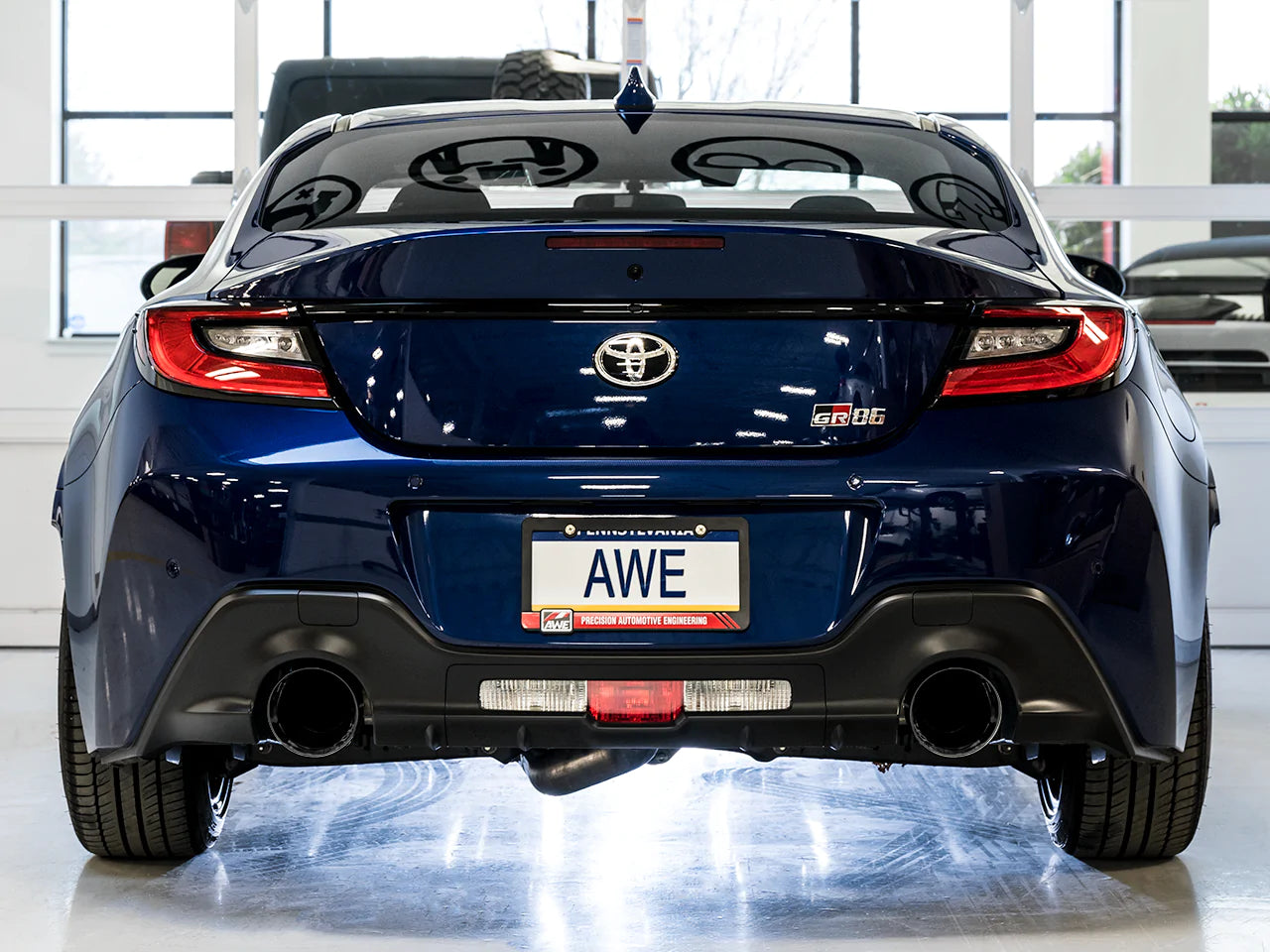 AWE Tuning Touring Exhaust System - Diamond black tips - 2013-2021 BRZ, 2022+ BRZ