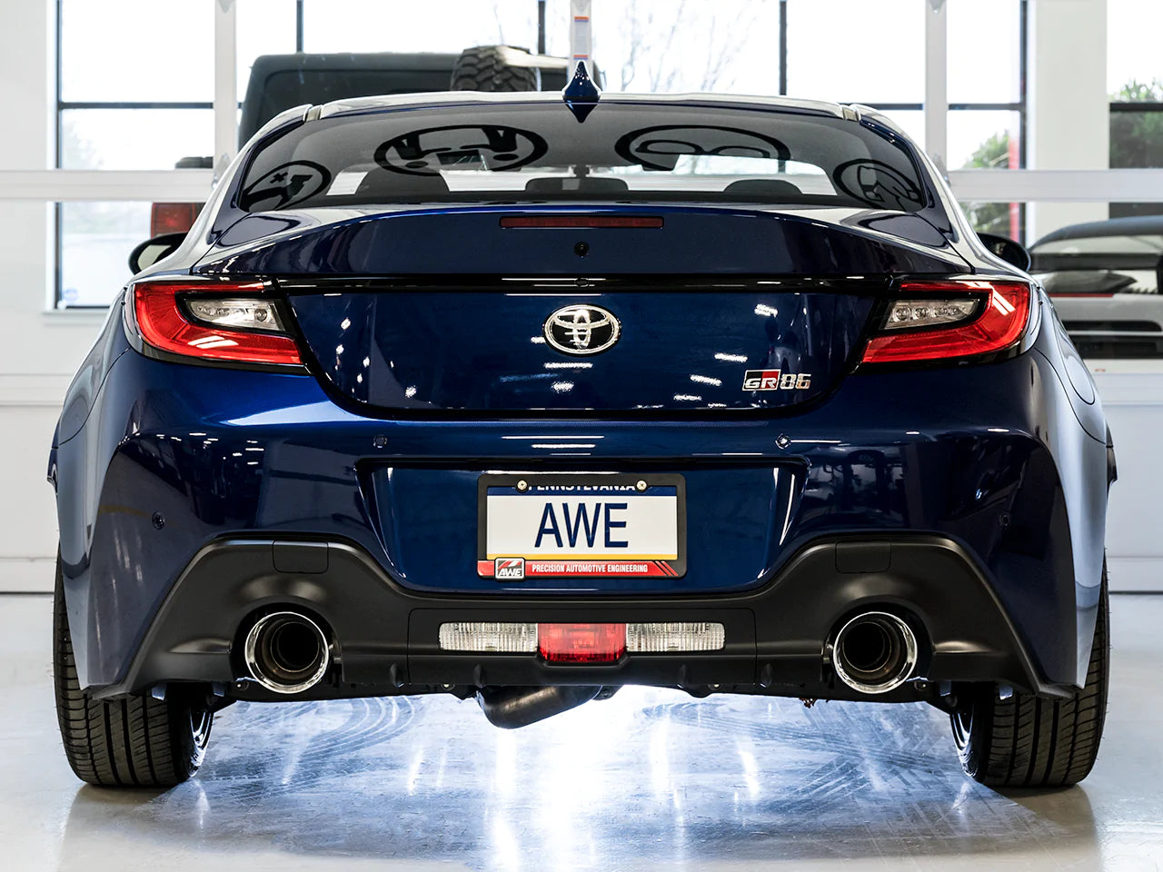 AWE Tuning Touring Exhaust System - CHROME SILVER TIPS - 2013-2021 BRZ, 2022+ BRZ
