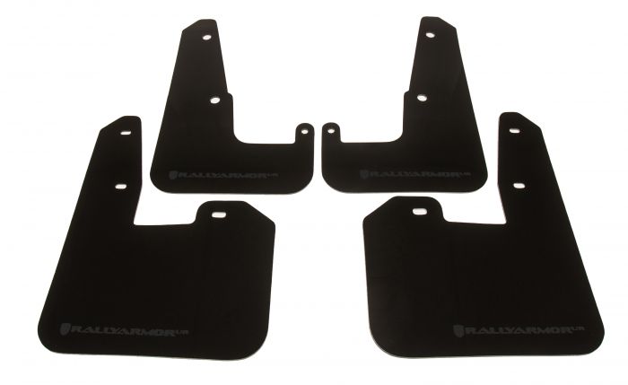 RALLY ARMOR UR MUD FLAPS - BLACK/GREY LOGO - 11-14 WRX SEDAN, 11-14 STI SEDAN