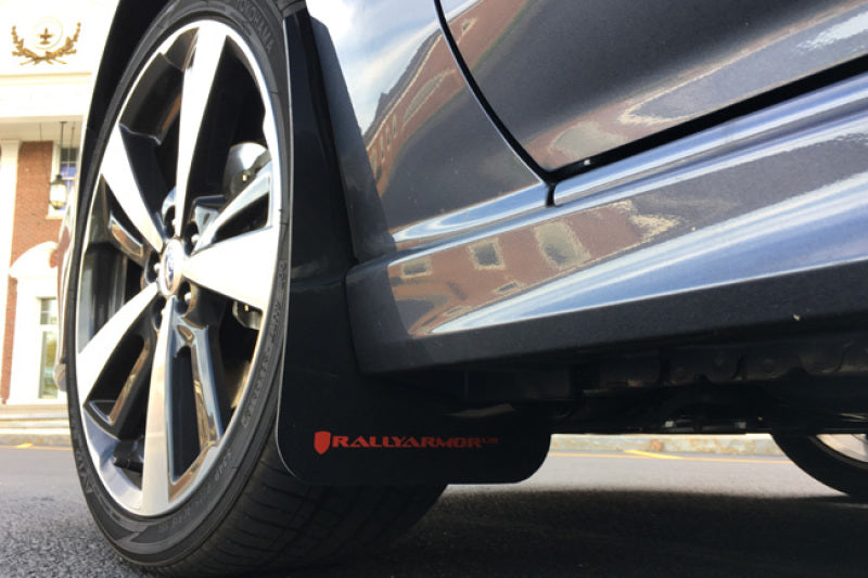 Rally Armor Subaru Impreza UR Black Mud Flap w/ Red Logo - 2017-2023 4D/5D