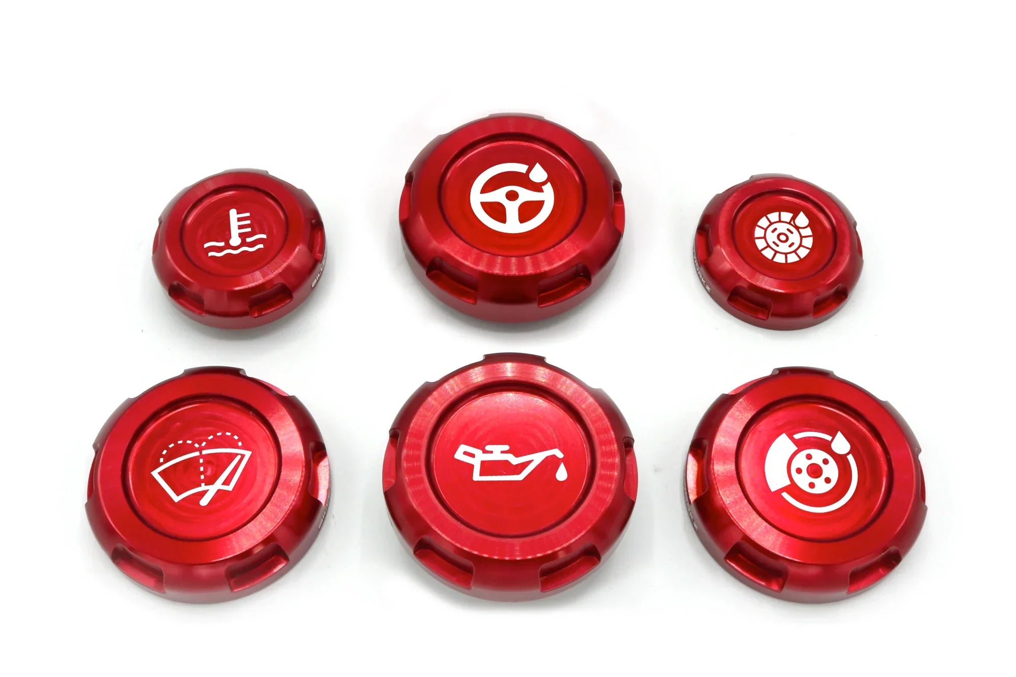 BILLETWORKZ ENGINE BAY CAPS - ZERO SERIES - FLUID ENGRAVING - 2008-14 WRX/STI