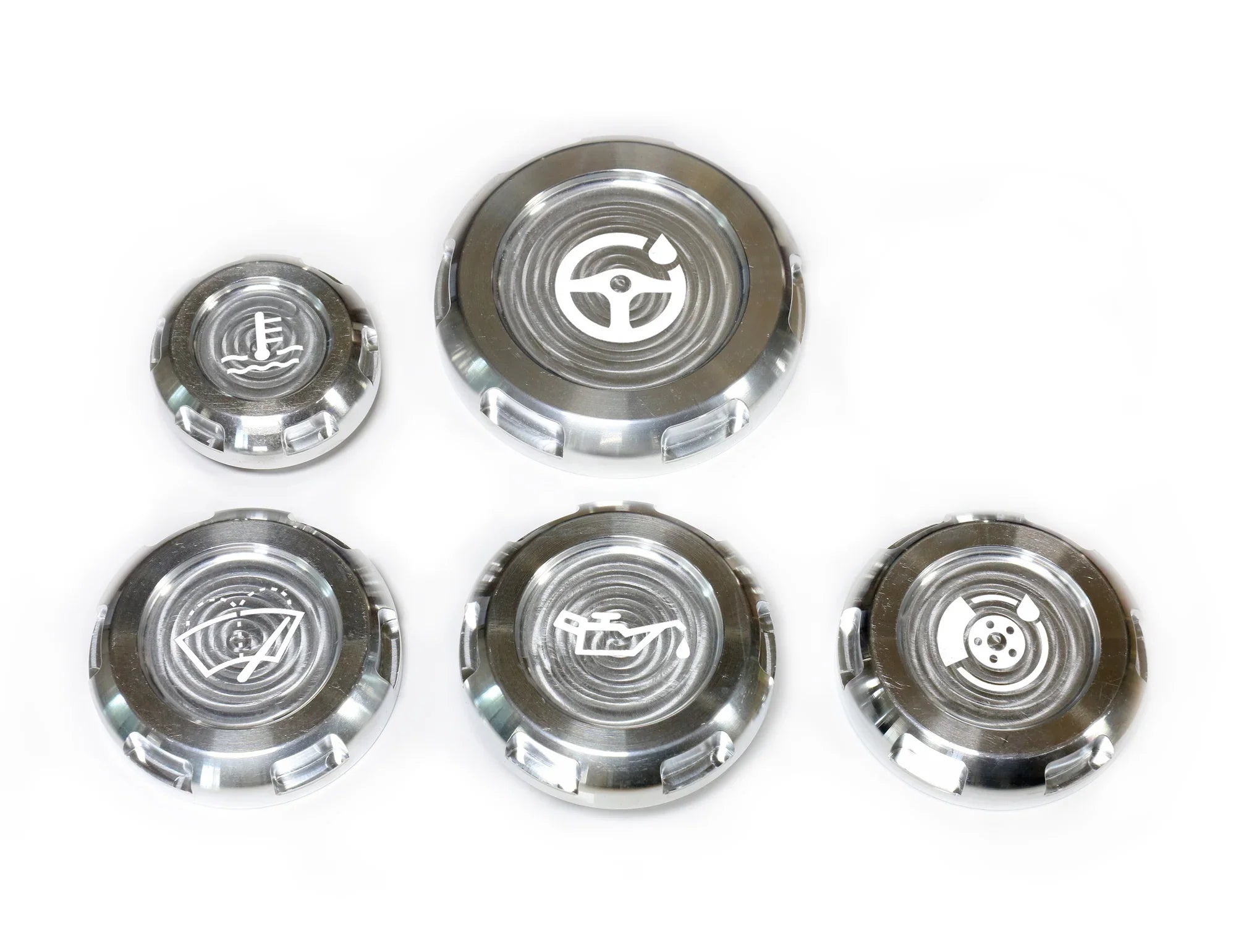 BILLETWORKZ ENGINE BAY CAPS - ZERO SERIES - FLUID ENGRAVING - 2015+ STI