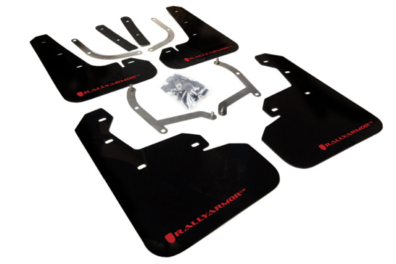 Rally Armor Subaru Impreza UR Black Mud Flap w/ Red Logo - 2017-2023 4D/5D
