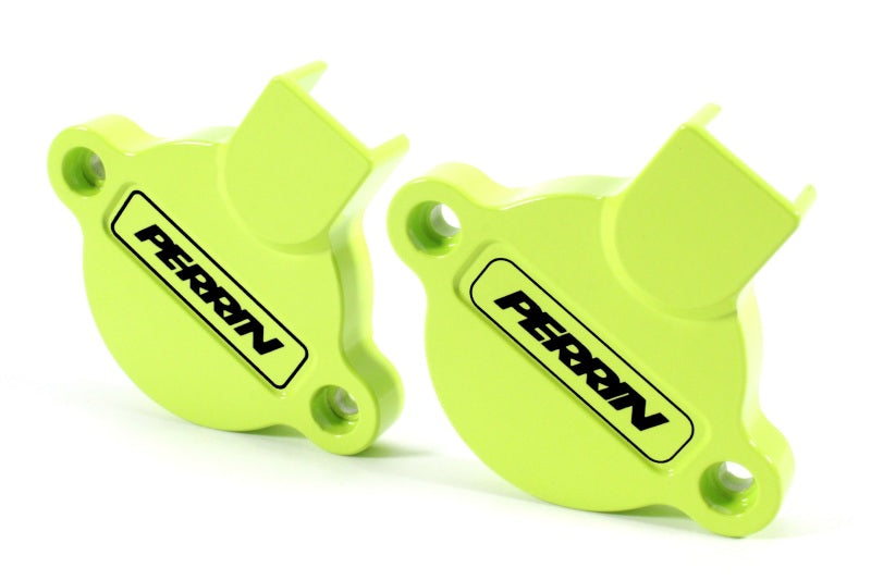 Perrin Cam Solenoid Cover Neon Yellow - 2015-2025 WRX, 2014-2018 Forester XT, 2019-2025 Forester, 2019-2025 Ascent, 2020-2022 Legacy XT, 2020-2025 Outback XT, 2013-2025 Crosstrek, 2012-2025 Impreza