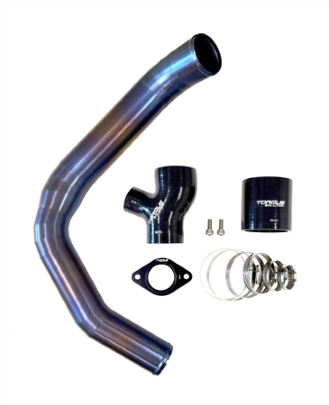 Torque Solution Titanium Top Mount Charge Pipe Kit - Burnt Purple / Blue - 2015-2021 WRX