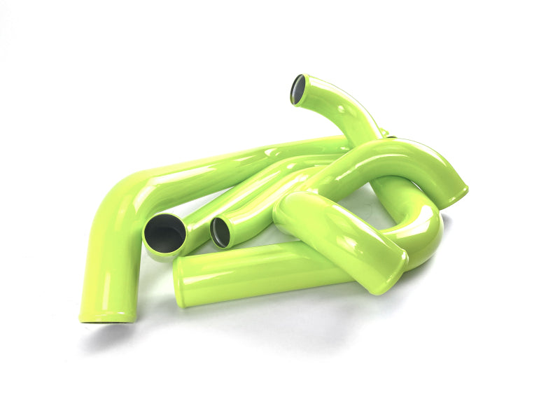 Perrin Front Mount Intercooler Boost Tube Kit - Neon Yellow - 2015-2021 STI