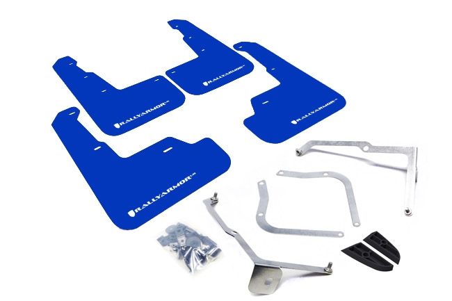 RALLY ARMOR UR MUD FLAPS - BLUE/WHITE LOGO - 2015-2021 WRX , 2015-2021 STI