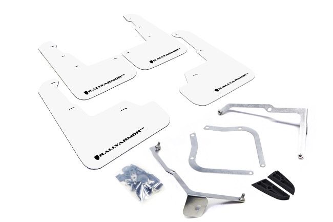 RALLY ARMOR UR MUD FLAPS - WHITE/BLACK LOGO - 2015+ WRX , 2015+ STI