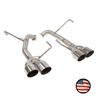 Nameless Axleback Exhaust - Muffler Delete - 3.5" Single Wall Tips - 2015-2021 WRX, 2015-2021 STi -