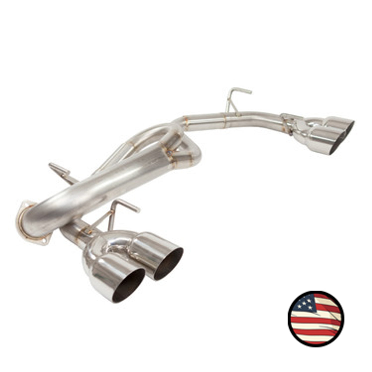 Nameless Axleback Exhaust - Muffler Delete - 4" Single Wall Tips - 2011-2014 WRX / 2008-2014 STi Hatchback