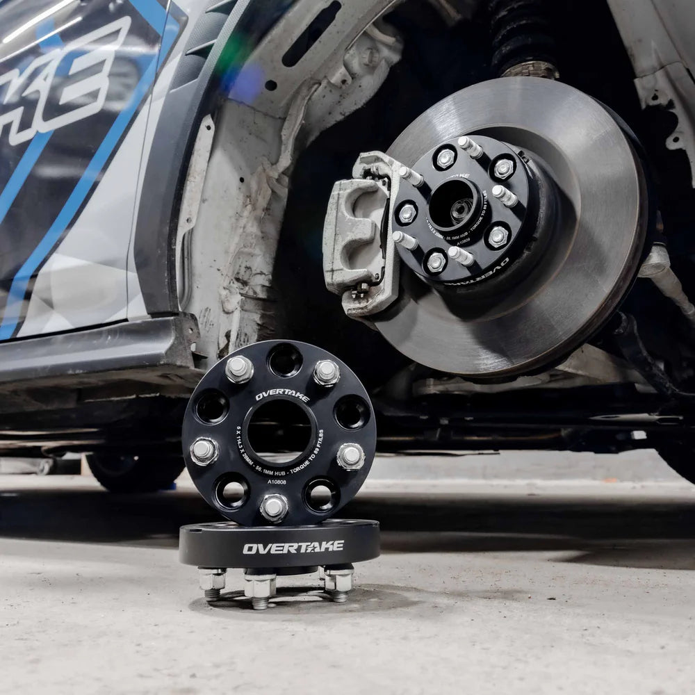 OVERTAKE Wheel Spacers - Pair - 25mm 5x100 - Subaru 2002-2014 WRX, 2004 STI, 2013-2026 BRZ/GR86, and more