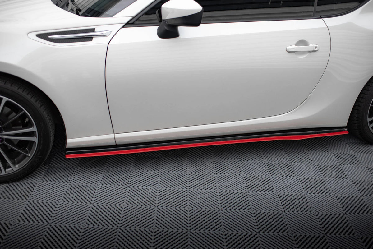 CLEARANCE - Maxton Design Redline Gloss Black Side Skirt Diffusers - Scion FR-S 2013-2016 / Subaru BRZ 2013-2021 / Toyota 86 2017+