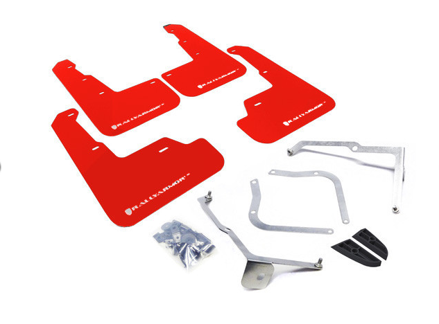 RALLY ARMOR UR MUD FLAPS - RED/WHITE - 2015-2021 WRX , 2015-2021 STI