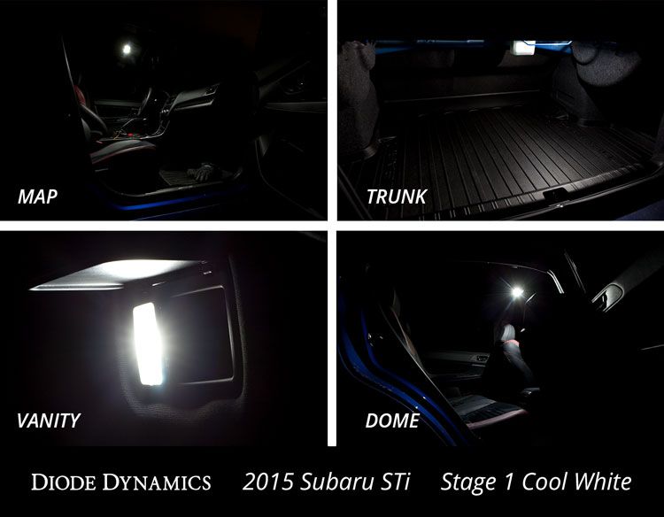 Diode Dynamics Stage 1 Blue LED Interior Lighting Kit - 2015-2021 WRX/STI