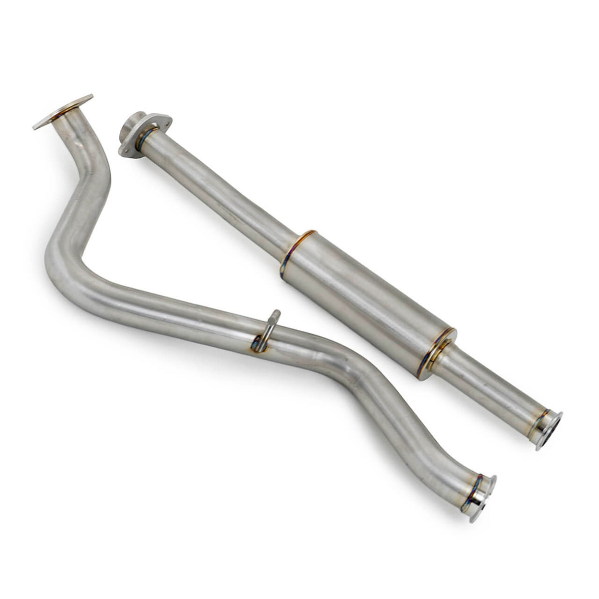 NAMELESS PERFORMANCE Catback Exhaust - Muffler Delete - Quad Exit Neochrome Tips - 2024-2025 Impreza