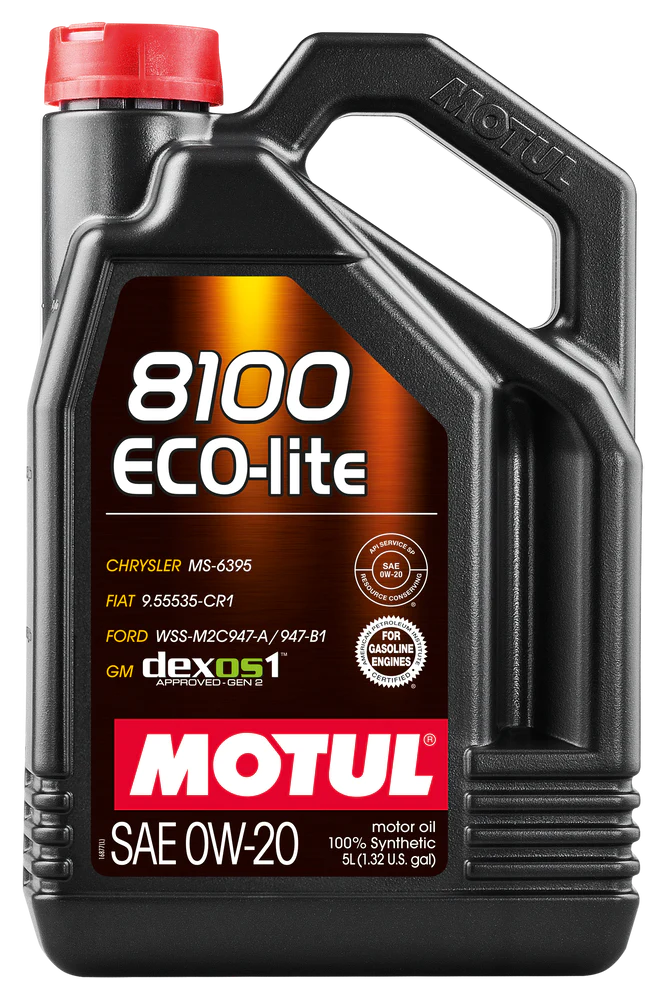 Motul 5L Synthetic Engine Oil 8100 0W20 ECO-LITE GEN 3