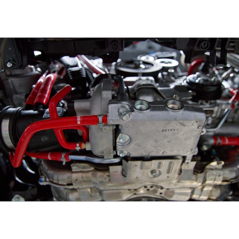 Mishimoto Red Silicone Radiator Coolant Ancillary Hoses Kit - 2015+ WRX