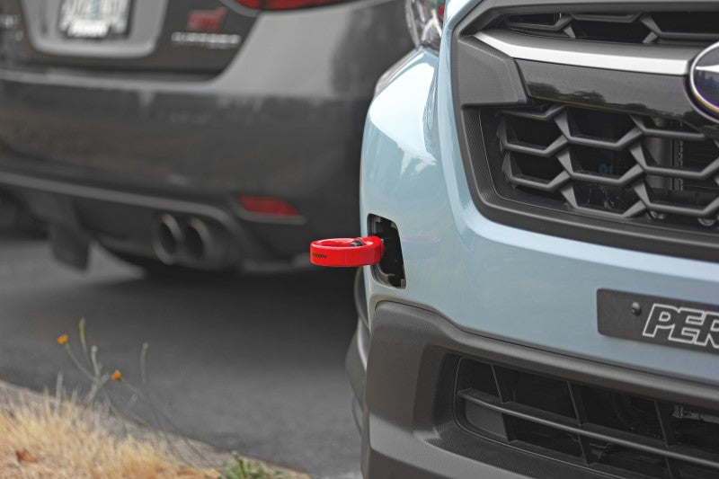 Perrin Front Tow Hook Kit - Front - RED - 13-21 Forester, 18-21 Crosstrek, 17-23 Impreza, 2022+ WRX, 2022+ BRZ