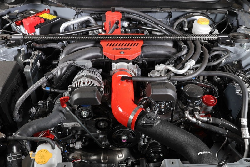 Perrin Silicone Inlet Hose - Red - 22+ Subaru BRZ/Toyota GR86