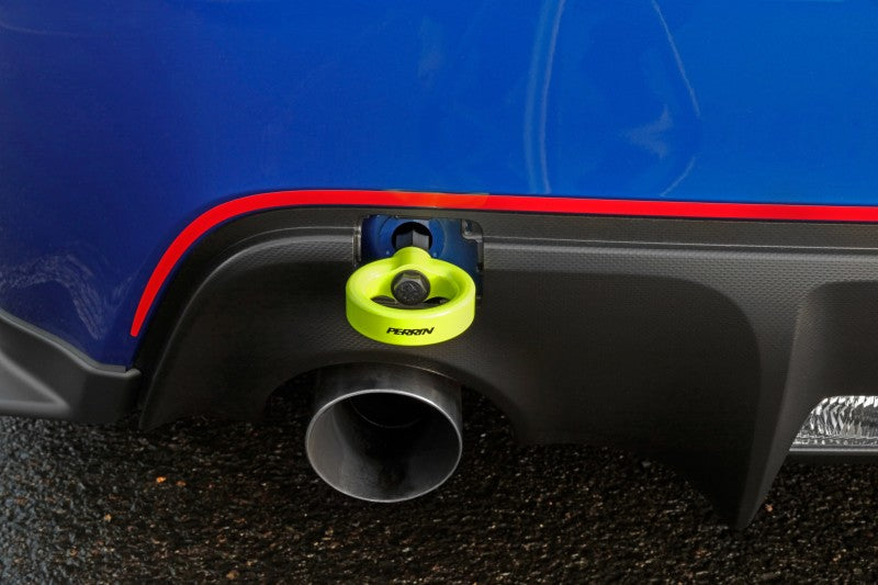 PERRIN REAR TOW HOOK KIT - NEON YELLOW - 2013-2020 & 2022-2026 BRZ, FR-S/86/GR86