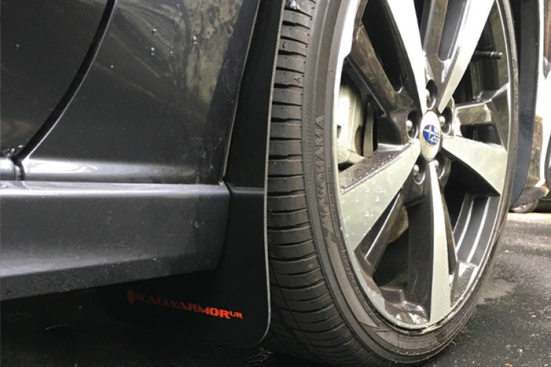 Rally Armor Subaru Impreza UR Black Mud Flap w/ Silver Logo - 2017-2023 4D/5D