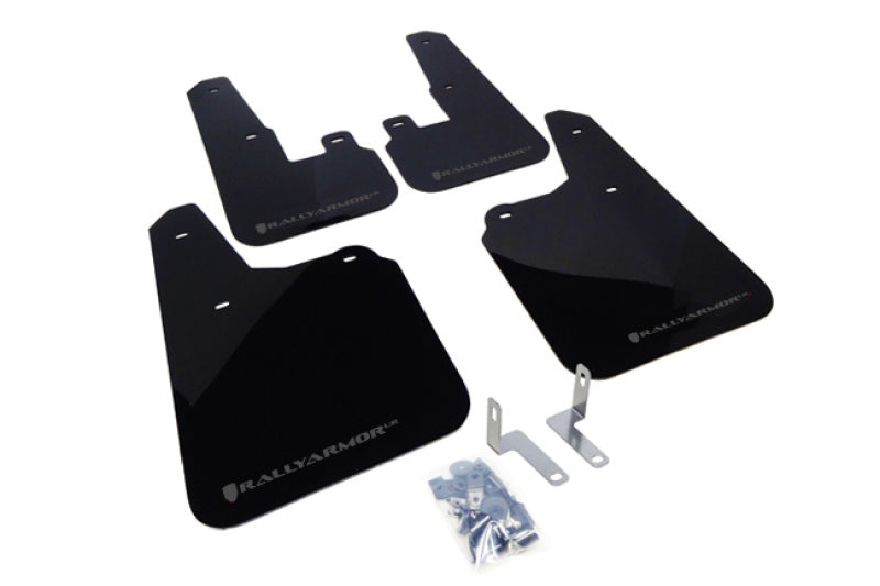 Rally Armor 2010-2014 Subaru Outback UR Black Mud Flap w/ Grey Logo