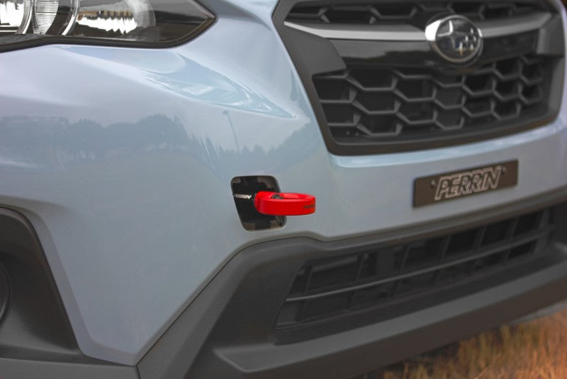 Perrin Front Tow Hook Kit - Front - RED - 13-21 Forester, 18-21 Crosstrek, 17-23 Impreza, 2022+ WRX, 2022+ BRZ