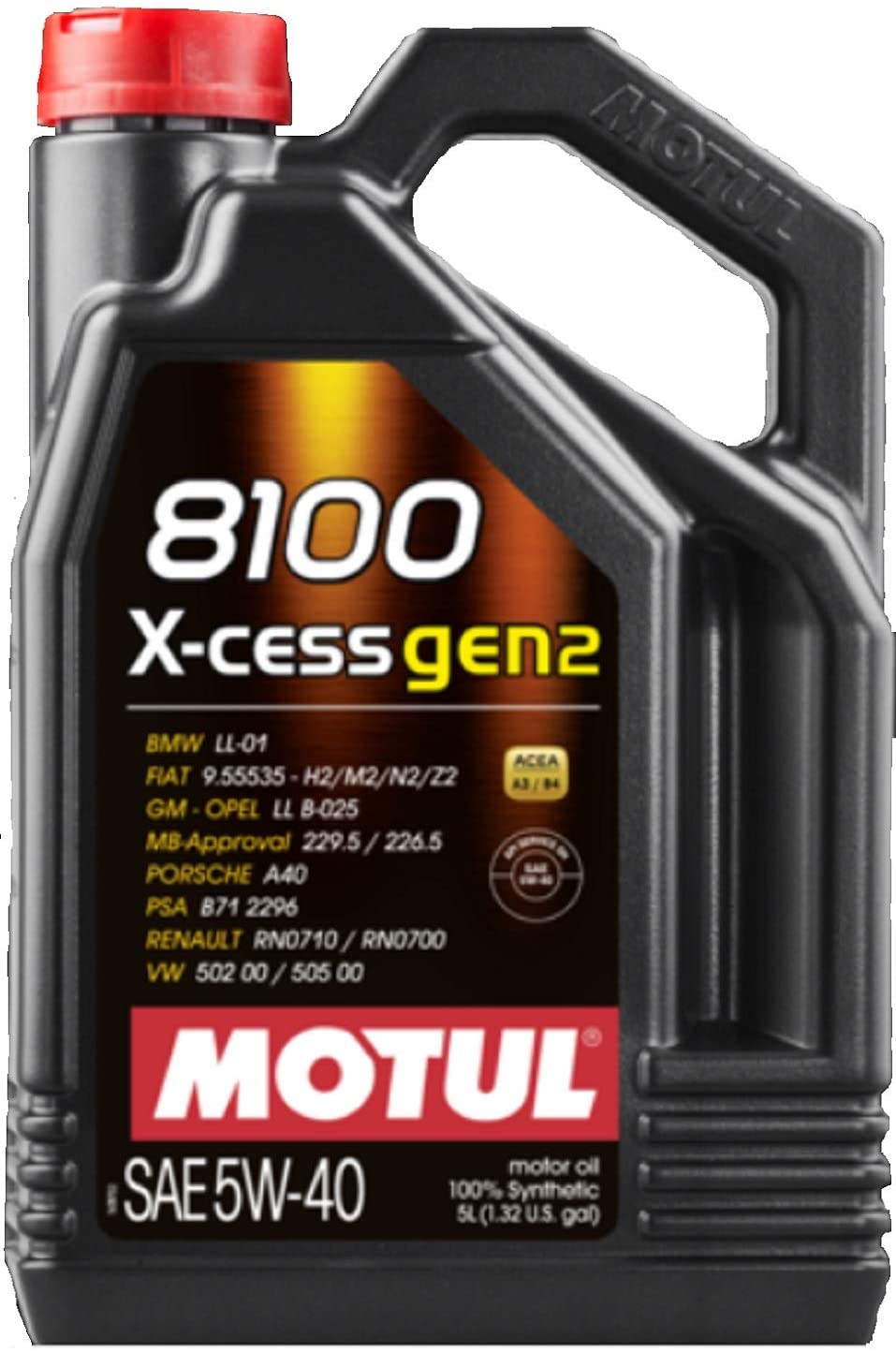 Motul 5L Synthetic Engine Oil 8100 5W40 X-CESS GEN2
