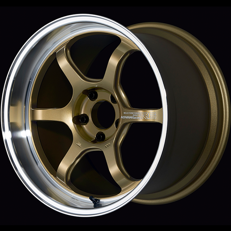 Advan R6 18x9.5 +12 5x114.3 Machining & Racing Brass Gold Wheel