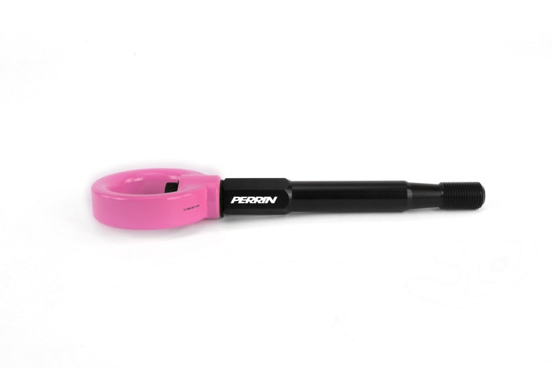 Perrin Tow Hook Kit (Rear) - Hyper Pink - Black - 2022+ WRX, 18-23 Crosstrek