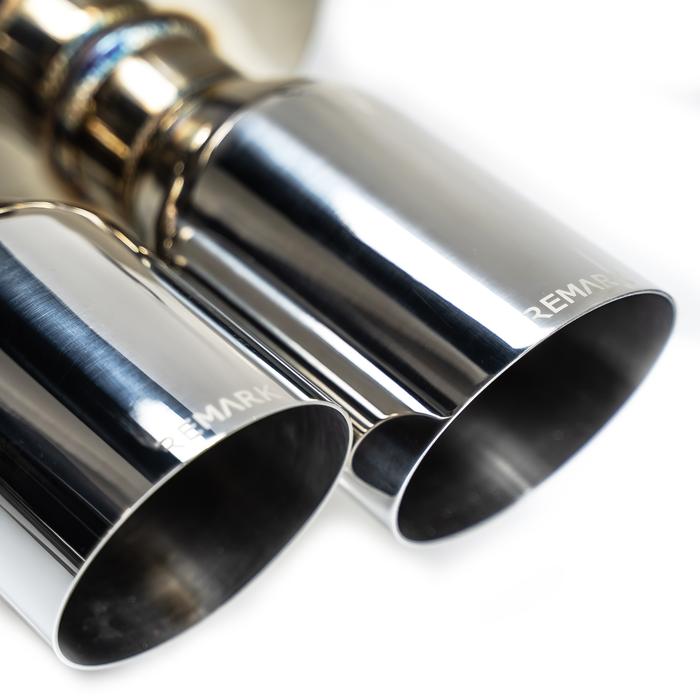 REMARK CATBACK EXHAUST - NON RESONATED - QUAD STAINLESS TIPS - 15-21 WRX, 15-21 STI