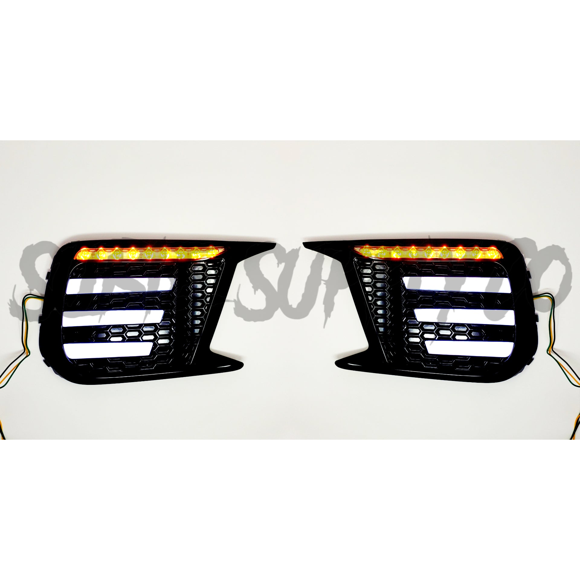 OLM Smoked Tri Bar Fog Light Bezel Subaru WRX / STI 2018 - 2021