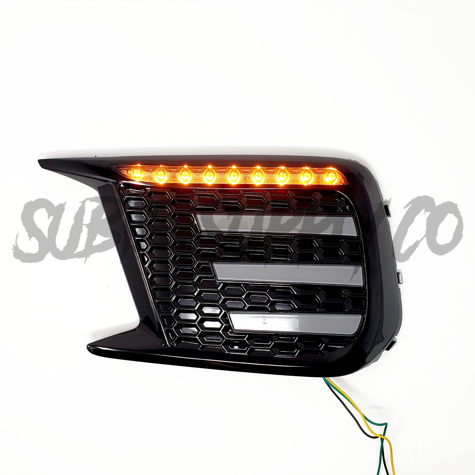 OLM Smoked Tri Bar Fog Light Bezel Subaru WRX / STI 2018 - 2021