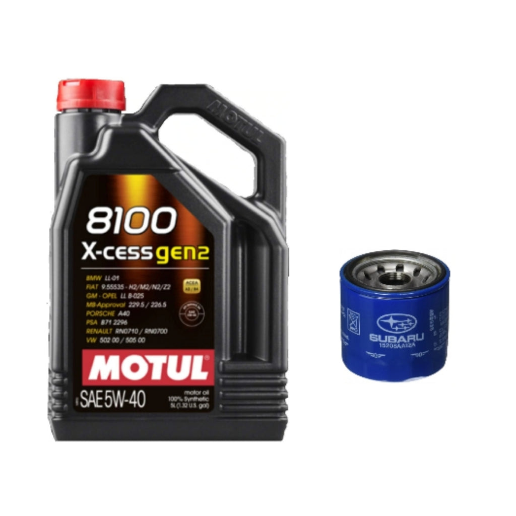 Motul 8100 5W40 X-CLEAN+ and Gen2 Oil Change Kit Subaru WRX 2015-2021 –  Import Image Racing