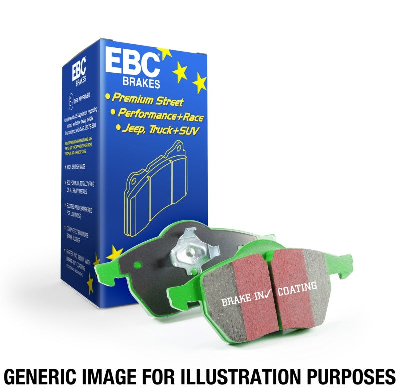 EBC Greenstuff Rear Brake Pads - 2022+ WRX MT w/ Manual E-brake, 13-21 BRZ, 2022+BRZ