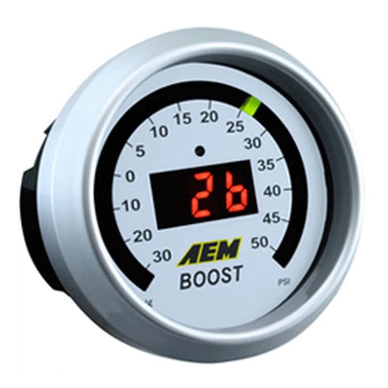 AEM Digital 52mm Boost Gauge -30 - 50psi - UNIVERSAL