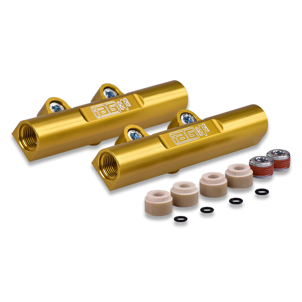 IAG V3 Top Feed Fuel Rails - 2002-14 Subaru WRX, 07-21 STI, 08-12 LGT, 06-13 FXT (Black/Red/Gold finishes)