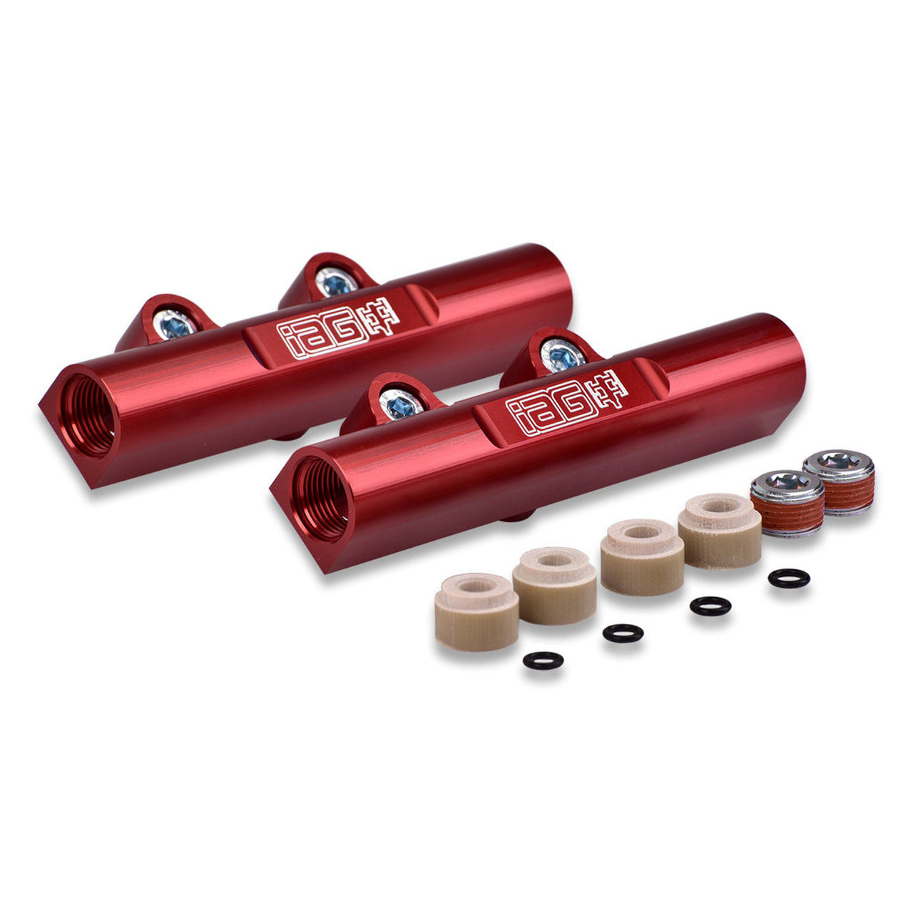 IAG V3 Top Feed Fuel Rails - 2002-14 Subaru WRX, 07-21 STI, 08-12 LGT, 06-13 FXT (Black/Red/Gold finishes)