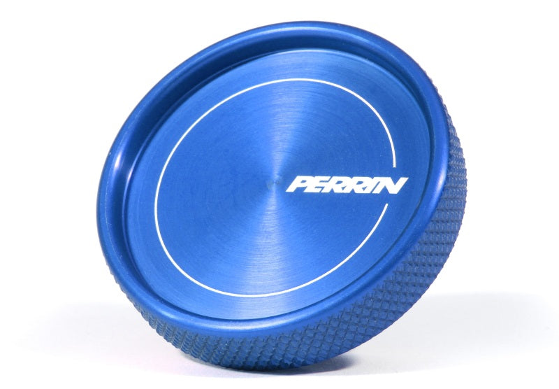 Perrin Oil Cap Round Style Blue - Most Subaru Models