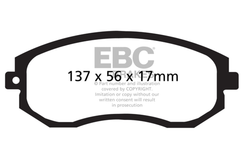 EBC Redstuff Front Brake Pads - 11-14 WRX, 13-21 BRZ, 2022+ BRZ
