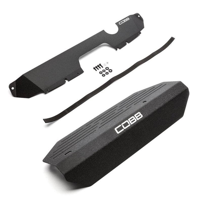 COBB Radiator Shroud and Alternator Cover Package - Wrinkle Black - 15-21 STI