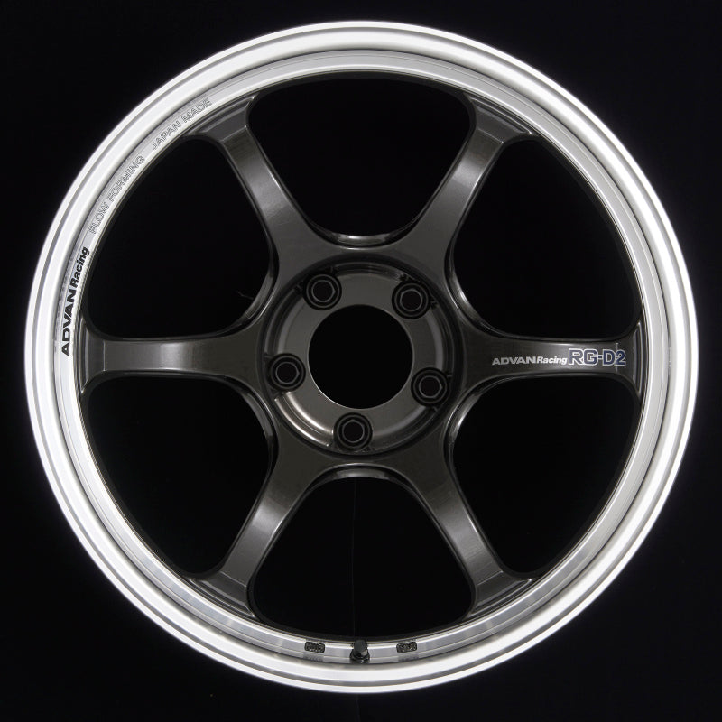Advan RG-D2 18x9.5 +22 5x114.3 Machining & Black Gunmetallic Wheel