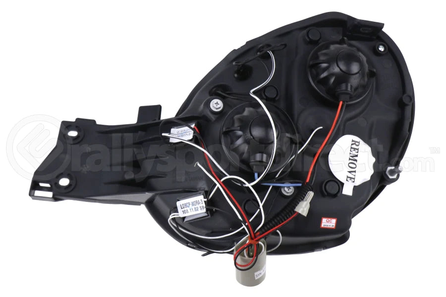 Spec-D Black Dual Projector Headlights w/ Parking LEDs - WRX 2002-2003