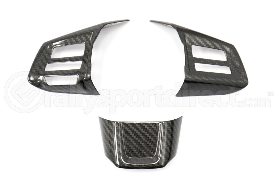 OLM S-LINE CARBON FIBER STEERING WHEEL COVERS - 2015 WRX, 2015 STI