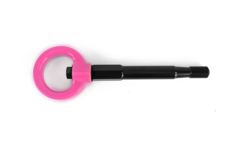 Perrin Tow Hook Kit (Rear) - Hyper Pink - Black - 2022+ WRX, 18-21 Crosstrek