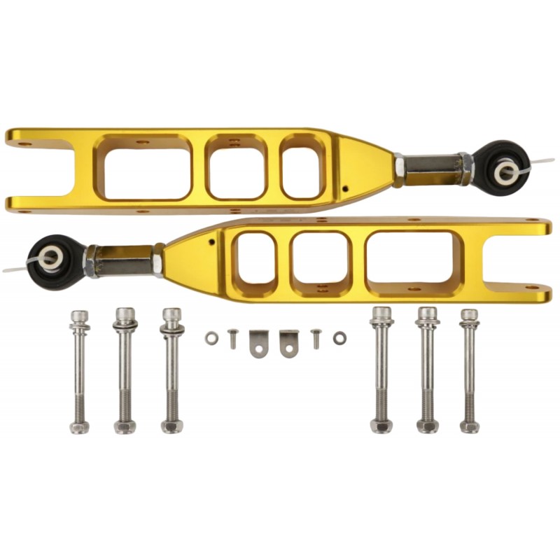 ISC V3 Gold Rear Adjustable Control Arms - 2008-2021 WRX, 2022+ WRX, 2008-2021 STI, 2009-2013 FXT, 2013-2021 BRZ, 2022+ BRZ