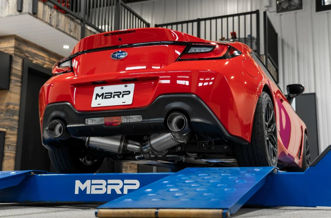 MBRP Armor Pro Series Dual Exit Catback w/ Carbon Fiber Tips - 13-21 BRZ, 2022+ BRZ