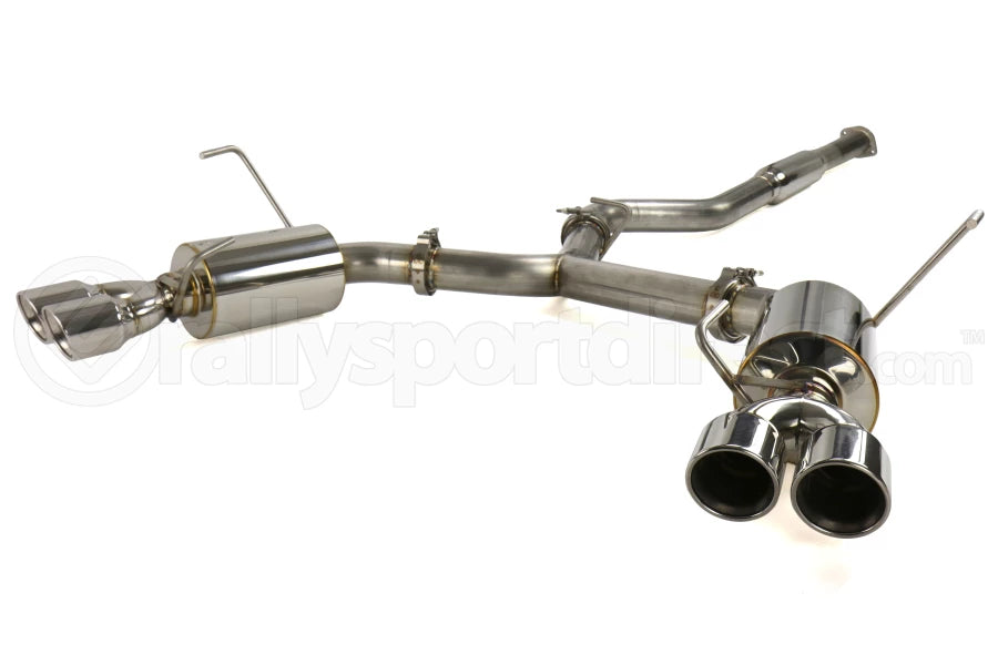 ETS Quiet Cat Back Exhaust System Polished Tip Resonated WRX / STI 2